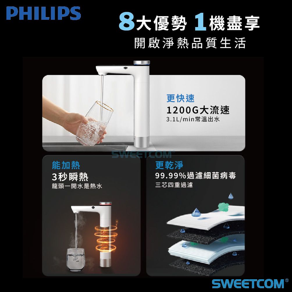 <font color=0078ae>PHILIPS飛利浦|廚下型淨熱一體機</font> <br><font color=6c6c6c>AUT7005</font> <br>NT<s>$36,800</s> <span style="color: #ff0000;">促銷價NT$29,000</span>:圖片 3