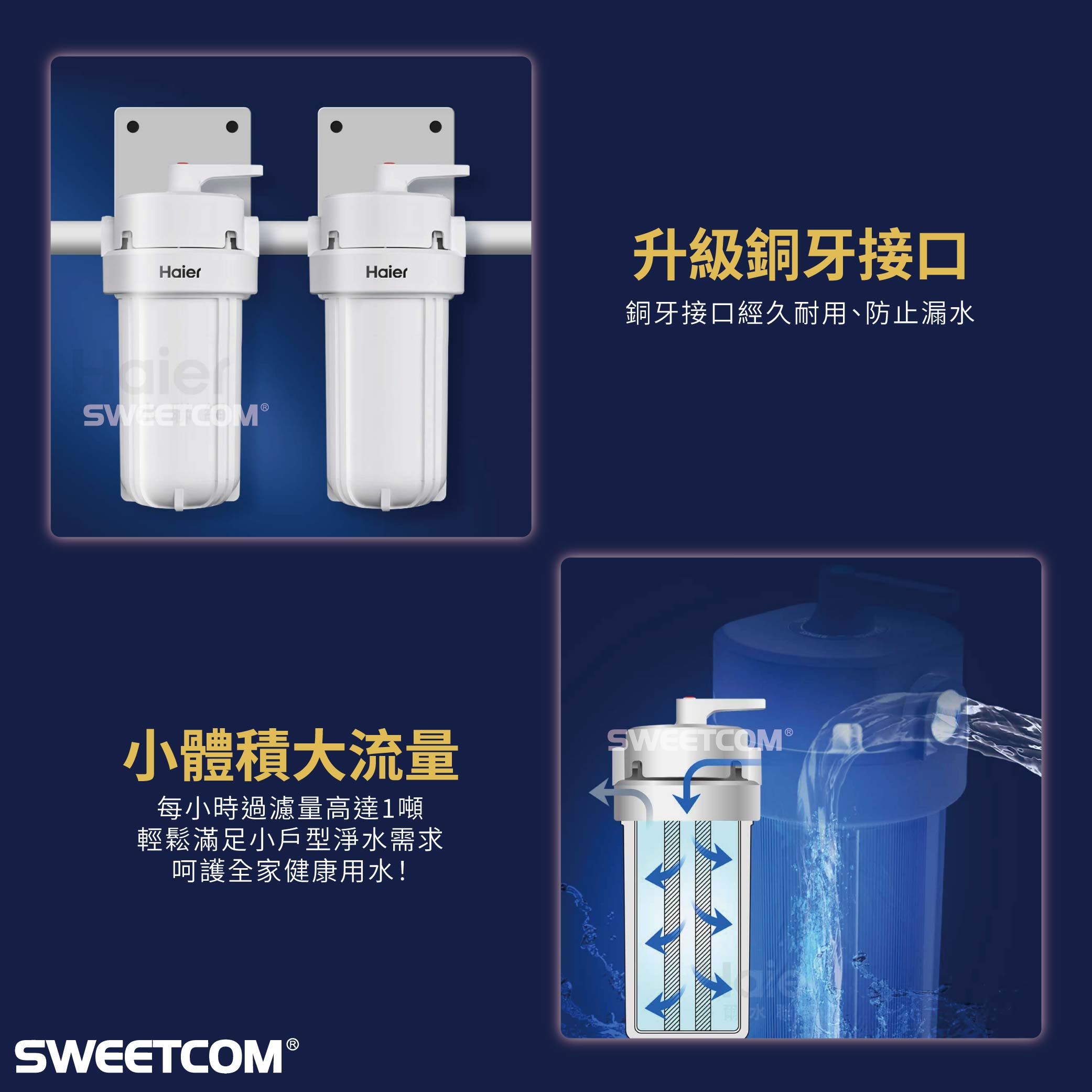 <div style="font-size: 14px; line-height: 1.5; font-family: sans-serif;"> <span style="color: #0078ae; font-weight: bold; font-size: 16px;">Haier 海爾|KDF活性碳淨水器</span><br> <span style="color: #6c6c6c;">KDF活性碳淨水器 | HR-CWP-CF104</span><br> <span style="color: #6c6c6c;">反沖洗中央淨水罐10吋 | HR-CWP10-VACF</span> </div> <br>NT$50,000:圖片 9